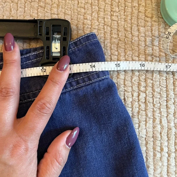 Vintage Blue Flare Jeans with Embroidery - Picture 6 of 9